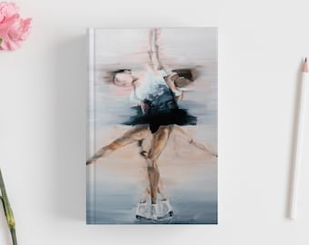 Art Notebook | Multi-Figure Figure Skating Upright Spin | Ice Skate Hardcover Journal