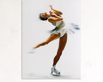 "See You Very Soon" Alysa Liu Inspired Oil Painting On Canvas Board | Promise Collection