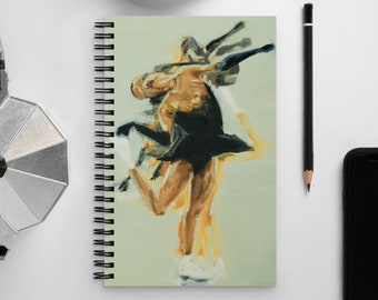 Spiral Notebook | Multifigure Figure Skating Notebook | High Contrast Figure Painting Oil Painting Book | Kaori Sakamoto Art Journal