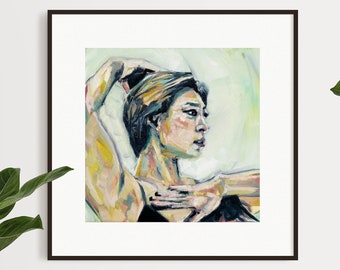 Art Print | Kaori Sakamoto Portrait | Oil Painting Giclée Print | Unframed