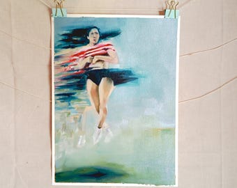 "La Strada" Ami Nakai Inspired Oil Painting on Oil Paper