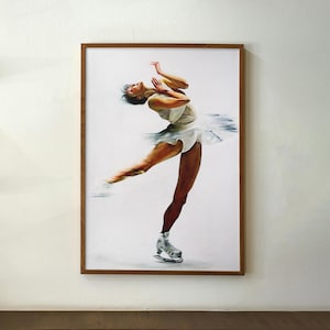 Figure Skating Art Print |  Alysa Liu Inspired Ice Skating Spin Wall Art | Promise Collection No3