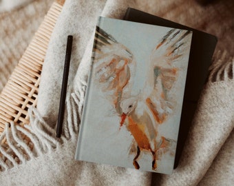 Art Notebook | Seagull Coming In To Land | Hardcover Journal | Bird Watcher Gift