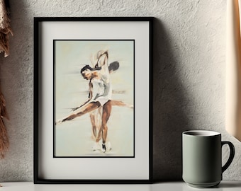 Upright Spin White on White | Figure Skating Art Print Inspired by Mana Kawabe