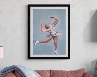 Figure Skating Art Print | Loena Hendrickx Spin Oil Painting