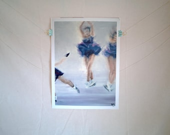 "Ekaterina Ryabova in Purple" Oil Painting on Canvas Paper Inspired by Ekaterina Ryabova