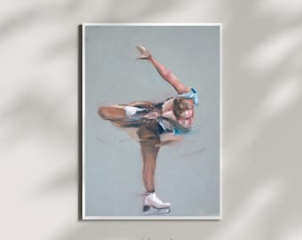 Niina Petrokina Spin Oil Painting Poster | Figure Skating Art Poster