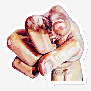 autocollant |  Sticker main pointant amusant | Autocollant de peinture à l'huile de doigt pointé