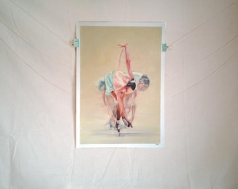 "Alysa in Blue" Oil Painting on Canvas Paper Inspired by Alysa Liu