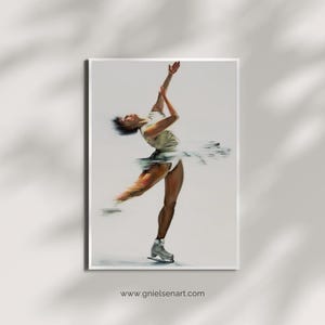 Kunstschaatsenposter Alysa Liu | Ice Skating Spin, Promise-collectie