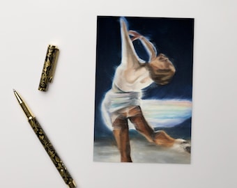 "Layback Rainbow" Amber Glenn Inspired Art Postcard