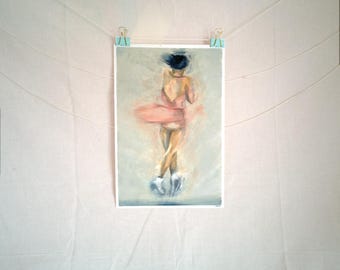 "Triple Axel in Pink" Rino Matsuike Inspired Oil Painting on Canvas Paper