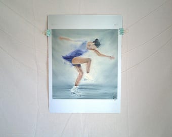 "Hongyi Chen in Purple" Oil Painting on Canvas Paper Inspired by Hongyi Chen