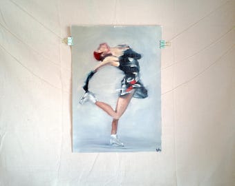 "Cruella" Alexandra Trusova Inspired Oil Painting on Canvas Paper