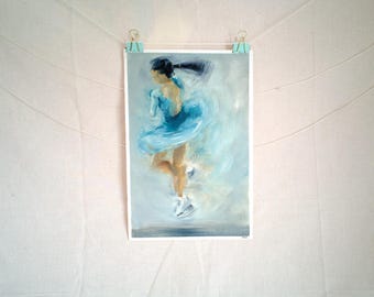 "Hana Axel" Hana Yoshida Inspired Oil Painting on Canvas Paper
