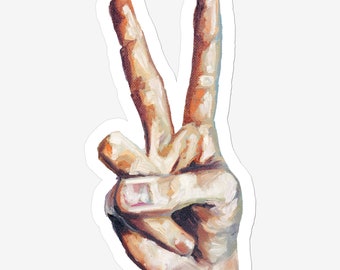 Sticker | Choose Peace | Peace Sign Oil Painting Sticker