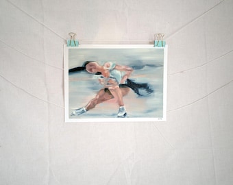 "Rika Sit Spin" Rika Kihira Inspired Oil Painting on Canvas Paper