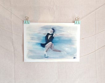 Kaetlyn Osmond Inspired Oil Painting on Canvas Paper