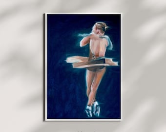 Niina Petrokina Jump Oil Painting Poster | Figure Skating Art Poster