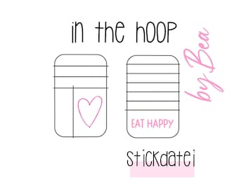 Embroidery file "ITH Patch Potholder EAT HAPPY"