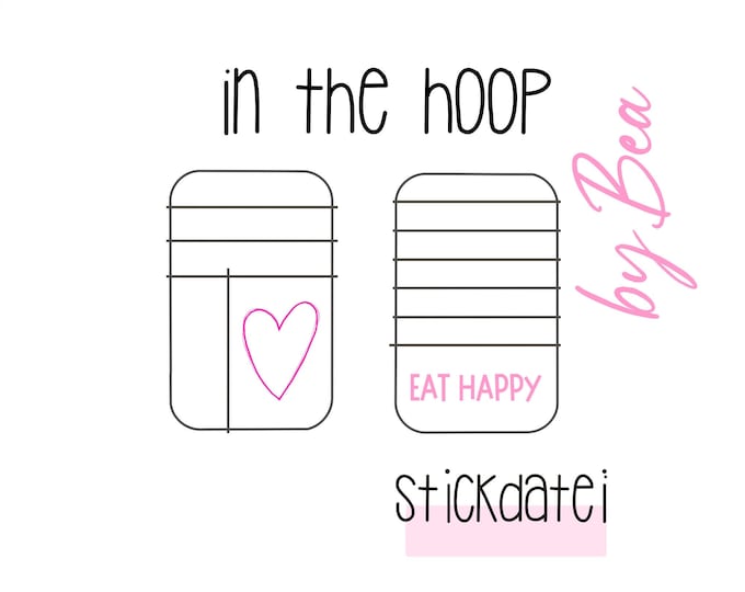 Embroidery file "ITH Patch Potholder EAT HAPPY"