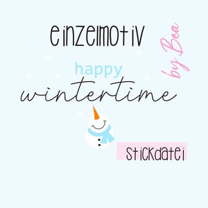 embroidery file &quot;Happy Wintertime&quot;