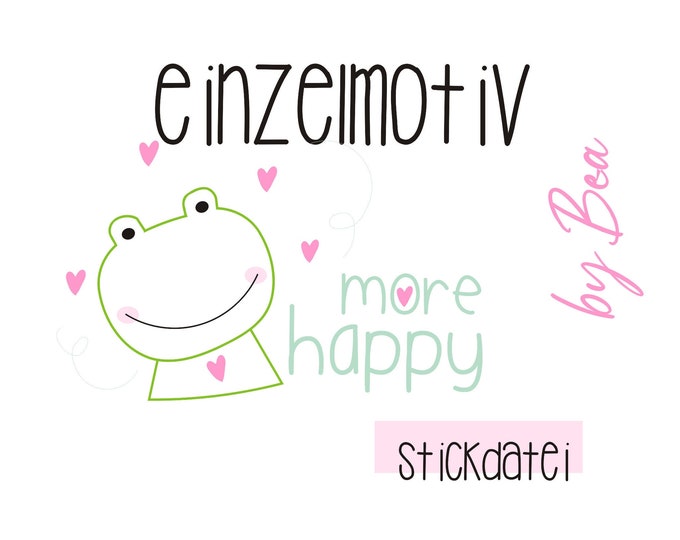 Stickdatei "Einzelmotiv More Happy"