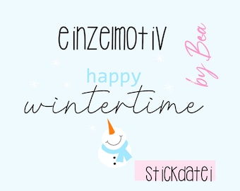 embroidery file "Happy Wintertime"