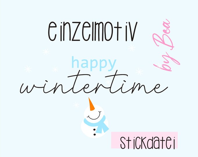 embroidery file "Happy Wintertime"
