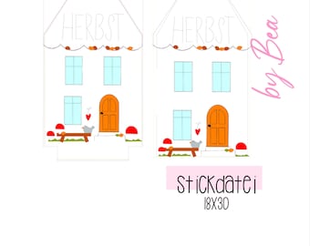 Embroidery file "IN THE HOOP Herbsthaus - 18x30