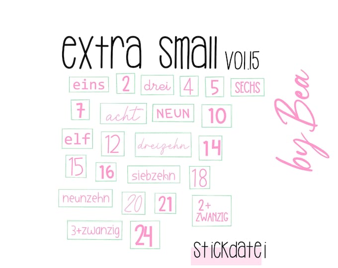 Stickdatei "Extra Small vol.15"