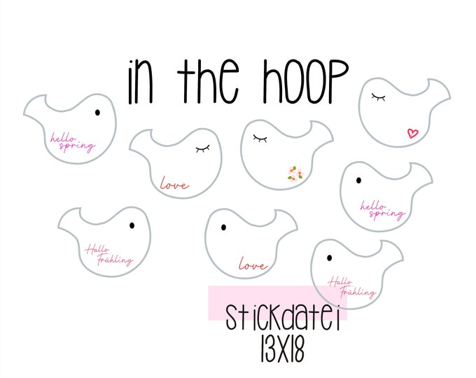 Embroidery file "IN THE HOOP Birdy"