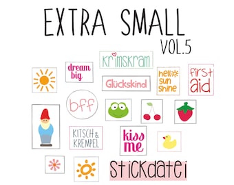 Embroidery file "Extra Small Vol. 6", embroidery, embroidery design, mini files, label embroidery files