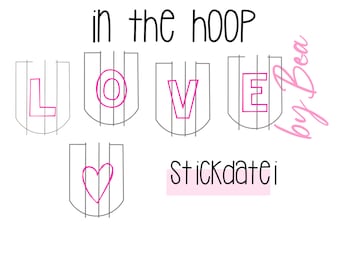 Embroidery file "Patch Pennant LOVE"