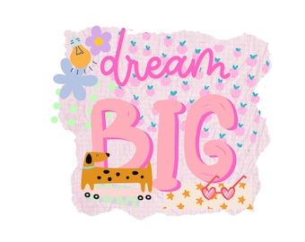 Bügelbild "dream big"
