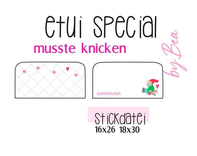 Embroidery file "case - had to bend - garden friend"