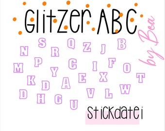 Embroidery design "Glitter ABC"