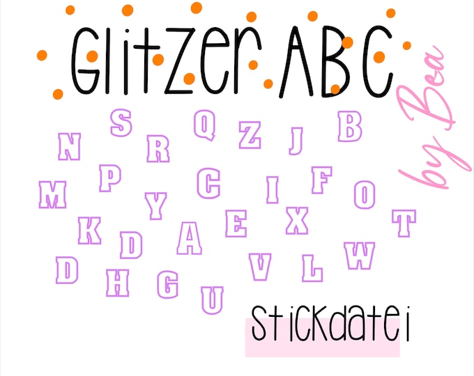 Embroidery design "Glitter ABC"