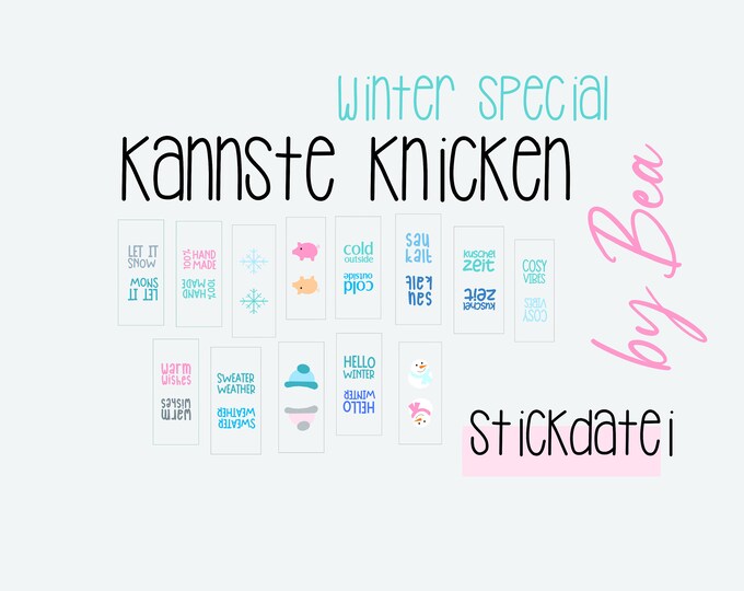 embroidery file "Kannste Knicken-Winter Special"