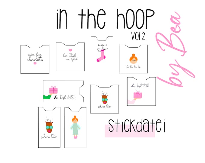 Embroidery file "In The Hoop - Chocolate Covers vol.2"