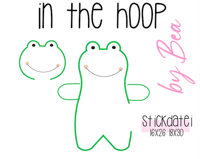 Embroidery file "IN THE HOOP - Happy Frog"