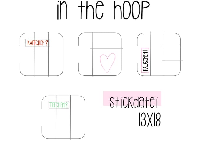 Embroidery file "ITH Patchwork Coaster"