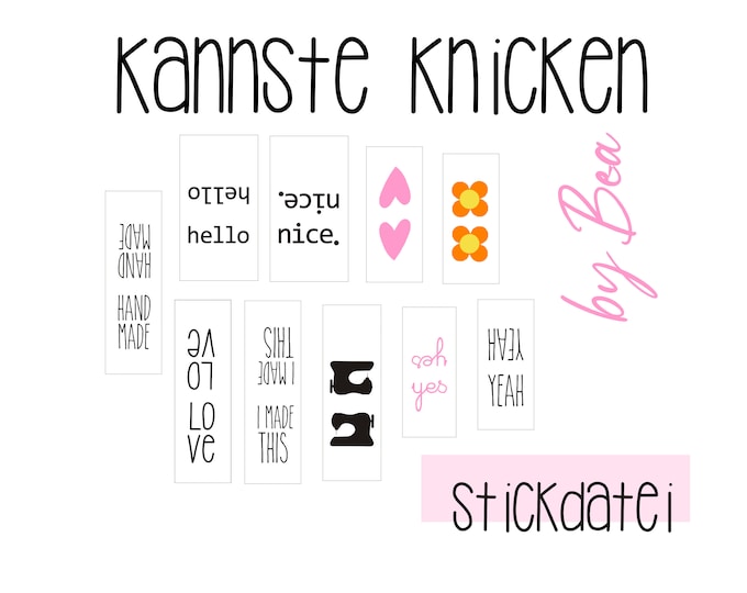 Embroidery file "You can fold it"