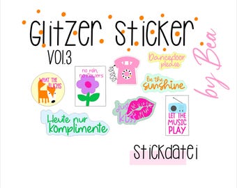 Embroidery file "Glitter Stickers vol.3"