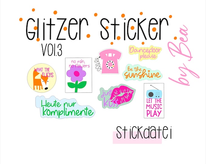 Embroidery file "Glitter Stickers vol.3"