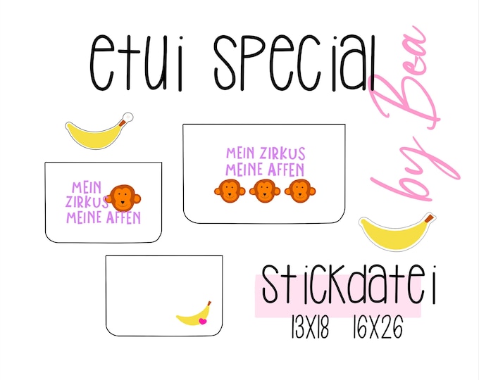 Embroidery design "Case Special - My Monkeys"