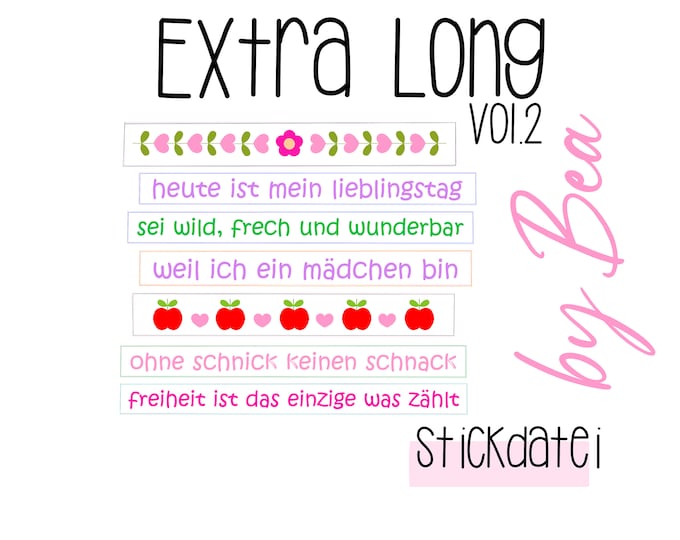 Embroidery file "Extra Long" vol.2