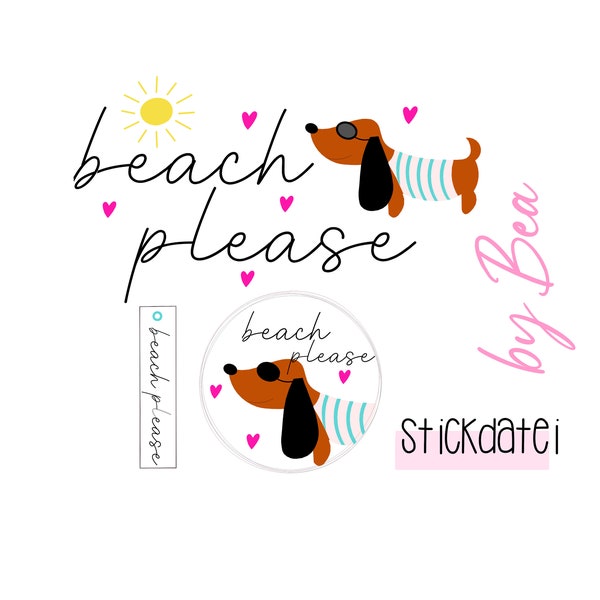 Stickdatei "beach please"