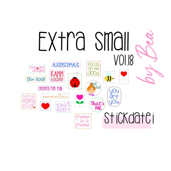 Stickdatei "Extra Small vol.18"