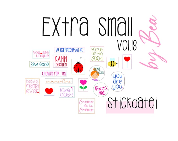 Embroidery file "Extra Small vol.18"